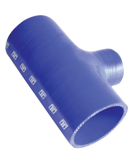 Turbosmart Silicone Hose Tee 2.50" ID 1.00" spout - Blue