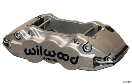 Wilwood W4A Radial Mount Caliper - Quick-Silver/ST Series - 4 Piston - Nickel Finish
