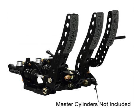 Wilwood Aluminum, Forward Facing, Floor Mount Brake, Clutch & Throttle Pedal Set (w/ Throttle Link)