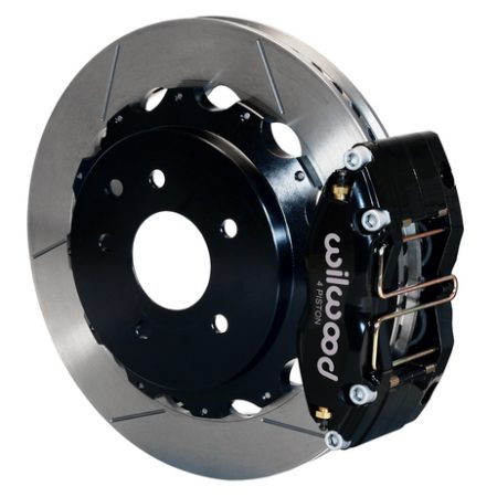 Wilwood Black Dynapro Radial Mount Rear Slotted Brake Kit - 08-14 Infiniti G37