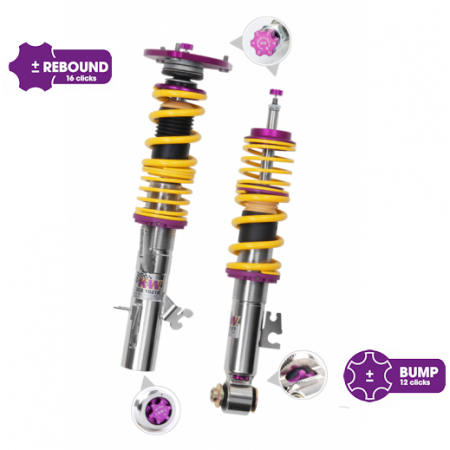 KW Clubsport 2 way Coilovers - Audi A3 (8V) FWD 1.8T wo/ EDC